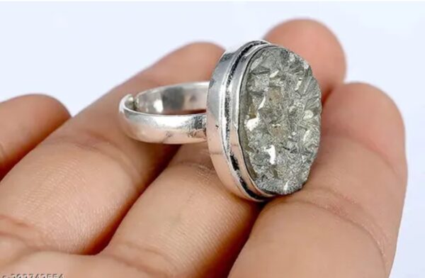 Natural Pyrite Ring - Unisex Ring for Wealth and Abundance | Money Magnet ,success, strengthen focus, and shield against negative energy.