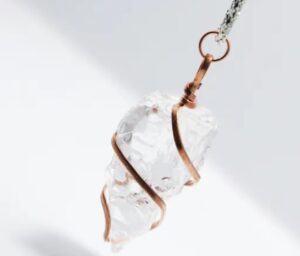 Clear Quartz Pendant | Raw Quartz | Gemstone Pendant Master Healer for clarity, balance.