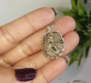 Pyrite Crystal Pendant | Money Magnet,attract success, enhance motivation, ambition, courage, and inner strength.