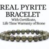 Natural Pyrite Bracelet - Unisex Bracelet for Wealth and Abundance, ambition, courage, and inner power.