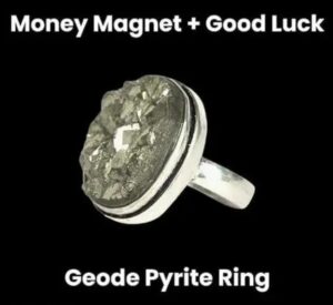 Natural Pyrite Ring - Unisex Ring for Wealth and Abundance | Money Magnet ,success, strengthen focus, and shield against negative energy.