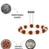 Rudraksha & Clear Quartz Natural Bracelet |For mental clarity, emotional balance, spiritual protection, and inner peace