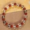 Rudraksha & Clear Quartz Natural Bracelet |For mental clarity, emotional balance, spiritual protection, and inner peace
